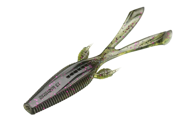 Picture of 13 Fishing Invader, Creature Bait Feat. Rabbit Ear, 4.25", 6/Pack, Mardi Craw