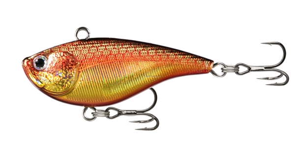 Picture of 13 Fishing Micro Magic Man, Lipless Crankbait, Sinking, High Pitch Rattle, 1", 0.07 Oz, #18 Hooks, Molten Hot Magma