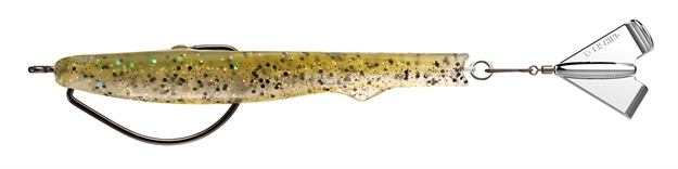 Picture of 13 Fishing Motor Boat, Hybrid Pte Body Swimbait, Surface, Hard Rear Prop, 4", 3/8 Oz, #3/0 Hooks, Magician