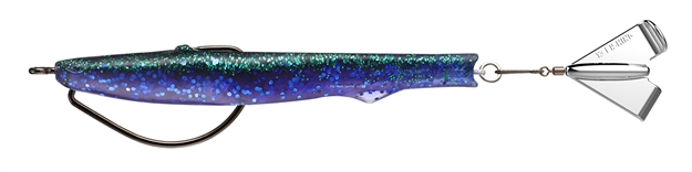 Picture of 13 Fishing Motor Boat, Hybrid Pte Body Swimbait, Surface, Hard Rear Prop, 5", 9/16 Oz, #5/0 Hooks, Blueberry Yum Yum