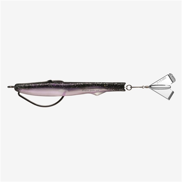 Picture of 13 Fishing Motor Boat, Hybrid Pte Body Swimbait, Surface, Hard Rear Prop, 5", 9/16 Oz, #5/0 Hooks, Purple Rain