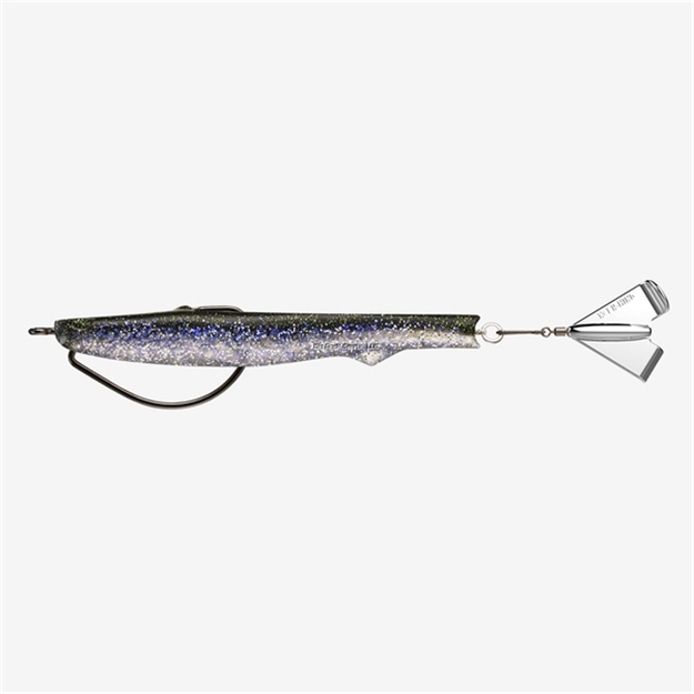 Picture of 13 Fishing Motor Boat, Hybrid Pte Body Swimbait, Surface, Hard Rear Prop, 5", 9/16 Oz, #5/0 Hooks, Royal Irishman