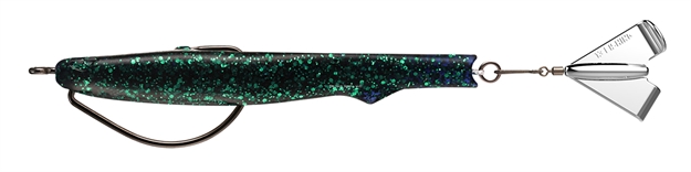 Picture of 13 Fishing Motor Boat, Hybrid Pte Body Swimbait, Surface, Hard Rear Prop, 5", 9/16 Oz, #5/0 Hooks, Witches Brew