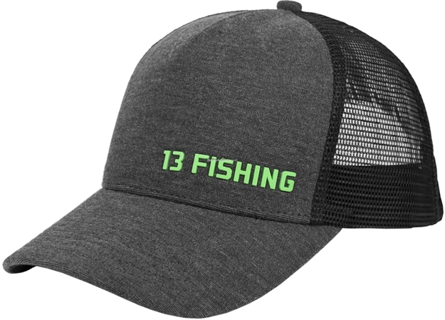 Picture of 13 Fishing Patch Puff Ball Hat - Gray