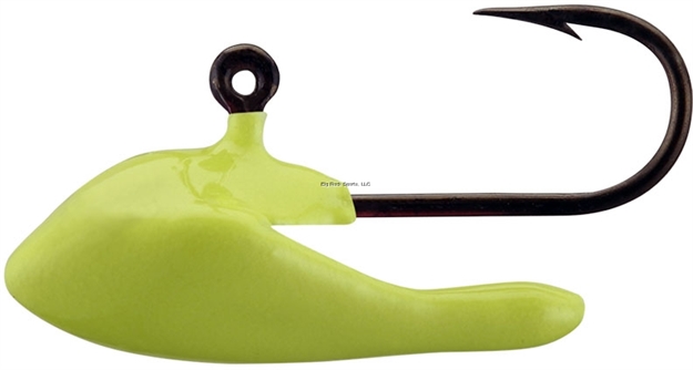 Picture of 13 Fishing Sled Head, Tungsten Jig, 1/32 Oz, #12 Hk, Chartreuse Glow, 2Pk