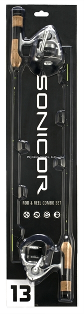 Picture of 13 Fishing Sonicor Ice Combo, 1Bb, 5.2:1, Solid Fiberglass Blank, Promotional 2 Pack 24" ML & 24" UL