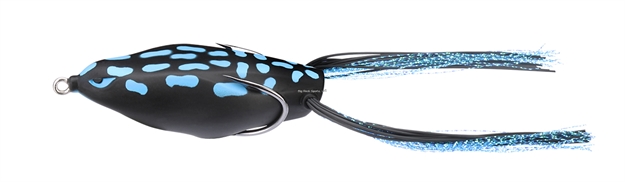 Picture of 13 Fishing Trash Panda, Walking Soft Frog Bait, Floating, Topside Blow Hole, 2.95", 9.16 Oz, #4/0 Hooks, Black And Bruised TPWF-55