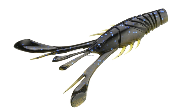 Picture of 13 Fishing Wobble Craw, Feat. Rabbit Ear, Max Buoyancy, Erratic Action, 4.25", 5/Pack, Black And Tan