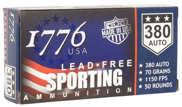 Picture of  1776 Usa 1776380070 Lead Free Sporting 380Acp 70Gr Lead Free Ball 50 Per Box/20 Case 855040006747