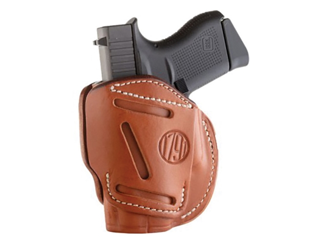 Picture of 1791 Gunleather 3Wh2cbra 3-Way  Iwb/Owb Size 02 Classic Brown Leather Belt Loop Compatible W/ Ruger Lcp Compatible W/ Glock 42 Compatible W/ S&W Bodyguard Ambidextrous Hand 3WH-2-CBR-A