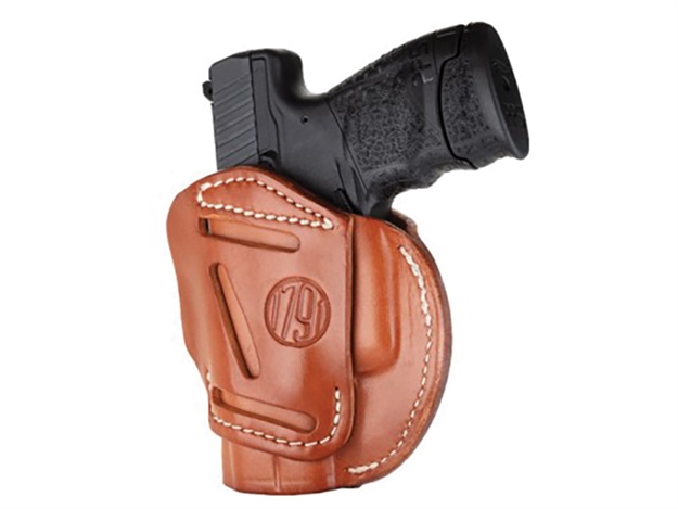 Picture of 1791 Gunleather 3Wh3cbra 3-Way  Iwb/Owb Size 03 Classic Brown Leather Belt Loop Compatible W/ Glock 26 Compatible W/ Ruger Lc9 Compatible W/ S&W M&P Shield Ambidextrous Hand 3WH-3-CBR-A