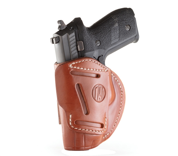 Picture of 1791 Gunleather 4Wh5cbrr 4-Way  Iwb/Owb 05 Classic Brown Leather Belt Clip Fits S&W M&P/Springfield Xd/Glock 17/Hk Vp9 4WH-5-CBR-R 816161021262