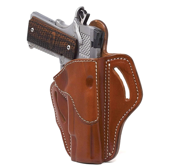 Picture of 1791 Gunleather Bh1cbrr Bh1  Owb 01 Classic Brown Leather Belt Slide Fits 4-5" 1911 BH1-CBR-R