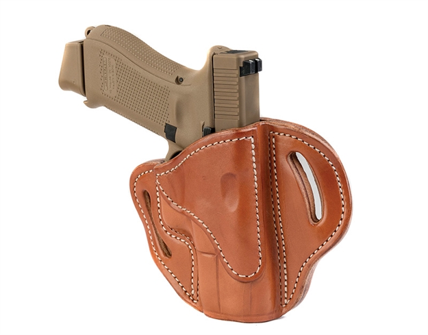 Picture of 1791 Gunleather Bh21cbrr Bh2.1  Owb Size 2.1 Classic Brown Leather Belt Slide Compatible W/Glock 17/S&W M&P Shield/Springfield XD Right Hand BH2.1-CBR-R 816161021286