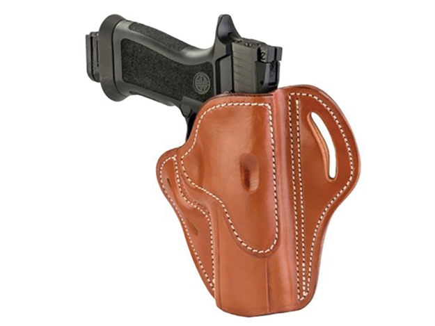 Picture of 1791 Gunleather Bh24cbrr Bh2.4  Owb 2.4 Signature Brown Leather Belt Slide Fits Walther Ppq/Sig P320/Springfield Xd-M BH2.4-CBR-R