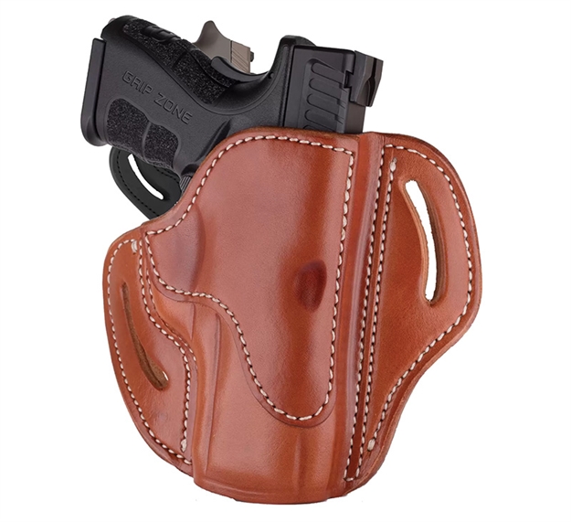 Picture of 1791 Gunleather Bh24scbrr Bh2.4S  Owb 2.4 Classic Brown Leather Belt Slide Fits FN 509/Springfield Xd-M/Hk Vp9sk BH2.4S-CBR-R 816161022580