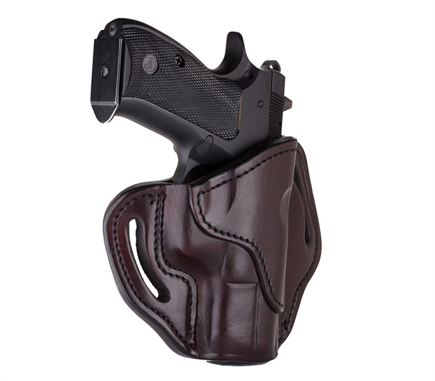 Picture of 1791 Gunleather Bh21sbrr Bh2.1  Owb Size 2.1 Signature Brown Leather Belt Slide Compatible W/Glock 17/S&W M&P Shield/Springfield XD Right Hand BH2.1-SBR-R