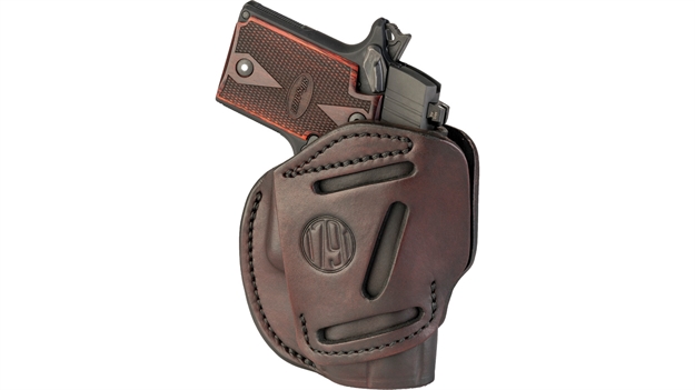 Picture of 1791 Gunleather 3Wh2sbra 3-Way  Owb Size 02 Signature Brown Leather Belt Loop Compatible W/Ruger Lcp/Glock 42/S&W Bodyguard Ambidextrous 3WH-2-SBR-A