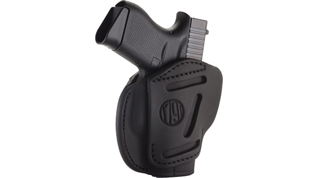 Picture of 1791 Gunleather 3Wh2sbla 3-Way  Iwb/Owb Size 02 Stealth Black Leather Belt Loop Compatible W/ Ruger Lcp Compatible W/ Glock 42 Compatible W/ S&W Bodyguard Ambidextrous Hand 3WH-2-SBL-A 816161020142