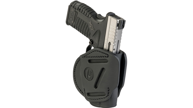 Picture of 1791 Gunleather 3Wh4sbla 3-Way  Iwb/Owb Size 04 Stealth Black Leather Belt Loop Fits Walther Pps Fits Taurus G2c Fits Springfield Xd/Xds Ambidextrous Hand 3WH-4-SBL-A 816161020166