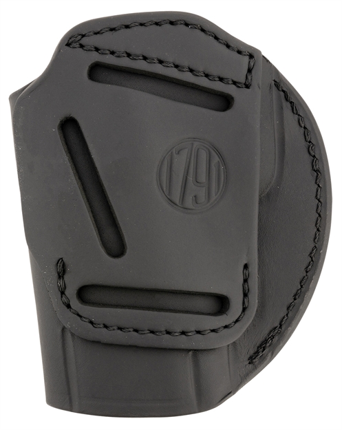 Picture of  1791 Gunleather 3Wh6sbla 3-Way  Iwb/Owb Size 06 Black Leather Belt Loop Fits Beretta 92 Fits Walther Ppq Fits Sig P320 Ambidextrous Hand 810102210463