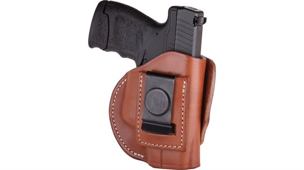 Picture of 1791 Gunleather 4Wh3cbrr 4-Way  Iwb/Owb Size 03 Classic Brown Leather Belt Clip Compatible W/Glock 26/Ruger Lc9/S&W M&P Shield 2.0 9/40 Right Hand 4WH-3-CBR-R