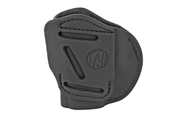 Picture of 1791 Gunleather 4Wh3sblr 4-Way  Iwb/Owb Size 03 Stealth Black Leather Belt Clip Compatible W/Glock 26/Ruger Lc9/S&W M&P Shield/2.0 9/40 Right Hand 4WH-3-SBL-R 816161020050