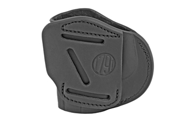 Picture of 1791 Gunleather 4Wh4sblr 4-Way  Iwb/Owb Size 04 Stealth Black Leather Belt Clip Compatible W/Glock 26/Springfield Xd/Xds/S&W M&P Shield Plus Right Hand 4WH-4-SBL-R