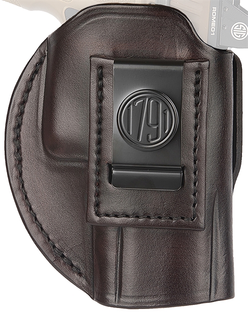 Picture of  1791 Gunleather 4Wh6sbrr 4-Way  Iwb/Owb Size 06 Signature Brown Leather Belt Clip Compatible W/ Glock 21/Sig P225 Right Hand 816161025369