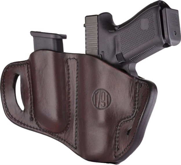 Picture of 1791 Gunleather Bh2.1 Blt Holstr W/ Mag Pch Mult-Fit RH Glk 17/Sim Brn