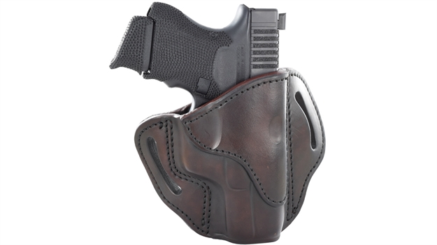 Picture of 1791 Gunleather Bh21sbrr Bh2.1  Owb Size 2.1 Signature Brown Leather Belt Slide Compatible W/Glock 17/S&W M&P Shield/Springfield XD Right Hand BH2.1-SBR-R 816161020371