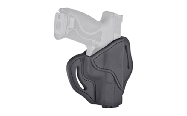 Picture of 1791 Gunleather Bh21sblr Bh2.1  Owb Size 2.1 Stealth Black Leather Belt Slide Compatible W/Glock 17/S&W M&P Shield/Springfield XD Right Hand BH2.1-SBL-R 816161020388