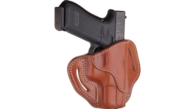 Picture of 1791 Gunleather Bh23cbrr Bh2.3  Owb Size 2.3 Classic Brown Leather Belt Slide Compatible W/Glock 17/Sig P226/Hk Vp9 Right Hand BH2.3-CBR-R 816161021644