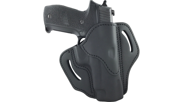 Picture of 1791 Gunleather Bh23sblr Bh2.3  Owb Size 2.3 Stealth Black Leather Belt Slide Compatible W/Glock 17/Sig P226/Hk Vp9 Right Hand BH2.3-SBL-R 816161021057