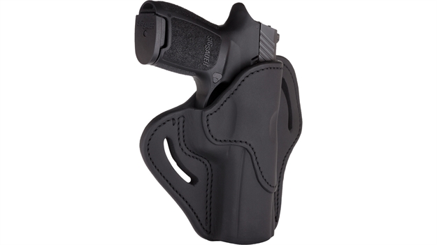 Picture of 1791 Gunleather Bh24sblr Bh2.4  Owb 2.4 Stealth Black Leather Belt Slide Fits Walther Ppq/Sig P320/Springfield Xd-M BH2.4-SBL-R 816161022566