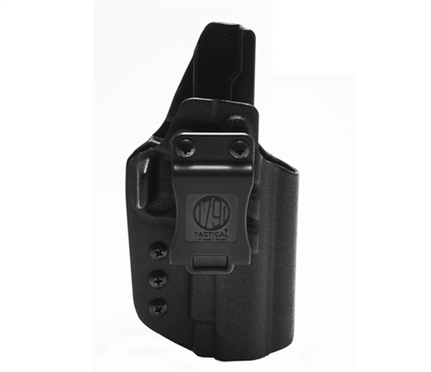 Picture of 1791 Gunleather Taciwb1911blkr Tactical Kydex  Iwb Black Kydex Belt Clip Fits 1911 Government TAC-IWB-1911-BLK-R
