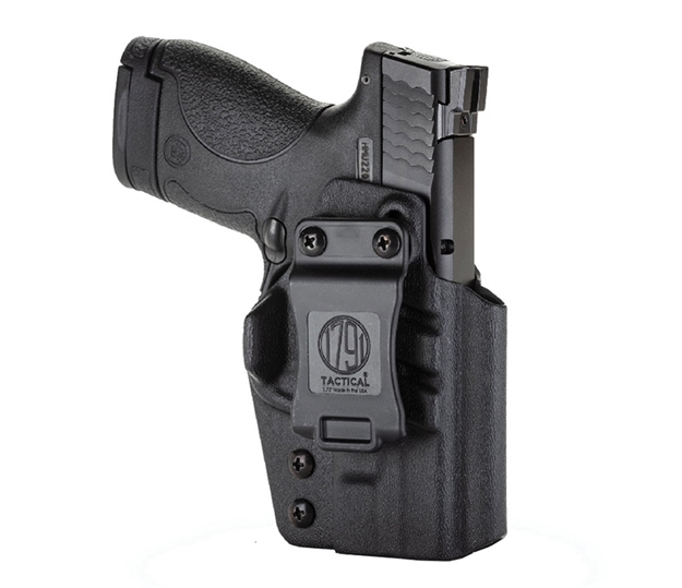 Picture of 1791 Gunleather Taciwbshieldblkr Tactical Kydex  Iwb Black Kydex Belt Clip Fits S&W Shield TAC-IWB-SHIELD-BLK-R