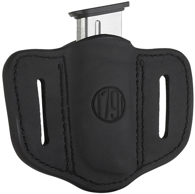 Picture of  1791 Gunleather Mag11sbla Mag1.1 Single Mag Holster Stealth Black Leather Belt Slide Compatible W/ Single Stack Ambidextrous 816161021187