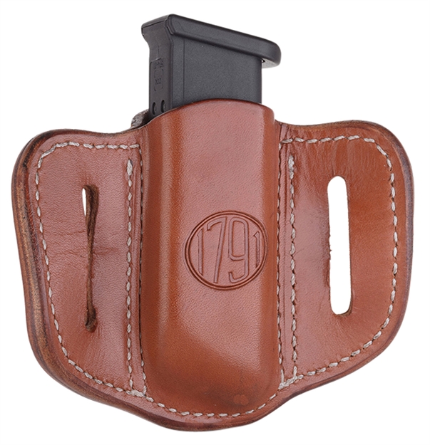 Picture of 1791 Gunleather M1.2 Single Mag Carrier For Dbl Stack Polymer Mag Brn