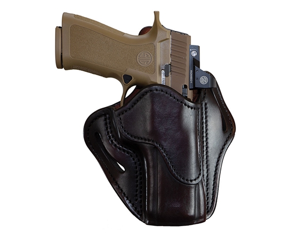 Picture of 1791 Gunleather Orbh24sbrr Bh2.4 Optic Ready Owb 2.4 Signature Brown Leather Belt Slide Fits Walther Ppq/Sig P320/Springfield Xd-M Right Hand OR-BH2.4-SBR-R 816161028209