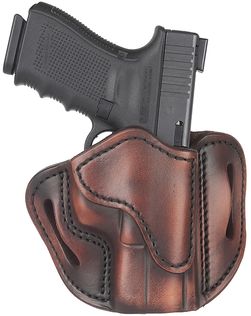 Picture of 1791 Gunleather Orbh21vtgr Bh2.1 Optic Ready Owb Size 2.1 Vintage Leather Belt Slide Fits S&W M&P Shield/Glock 17/Springfield Xd9 Right Hand OR-BH2.1-VTG-R