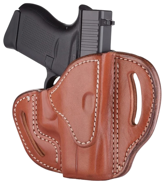 Picture of 1791 Gunleather Orbhccbrr Bhc Optic Ready Owb Compact Classic Brown Leather Belt Slide Compatible W/Glock 43/Sig P365 Right Hand OR-BHC-CBR-R