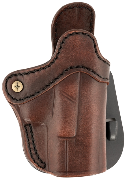 Picture of 1791 Gunleather Orpdh21vtgr Paddle Holster Optic Ready Owb Size 2.1 Vintage Leather Paddle Fits S&W M&P Shield Fits Glock 17 Fits Springfield Xd9 Right Hand OR-PDH-2.1-VTG-R