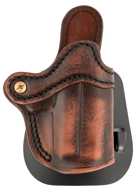 Picture of 1791 Gunleather Orpdhcvtgr Paddle Holster Optic Ready Owb Size Compact Vintage Leather Paddle Fits Glock 43 Fits Sig P365 Fits Taurus Gx4 Right Hand OR-PDH-C-VTG-R 816161026083