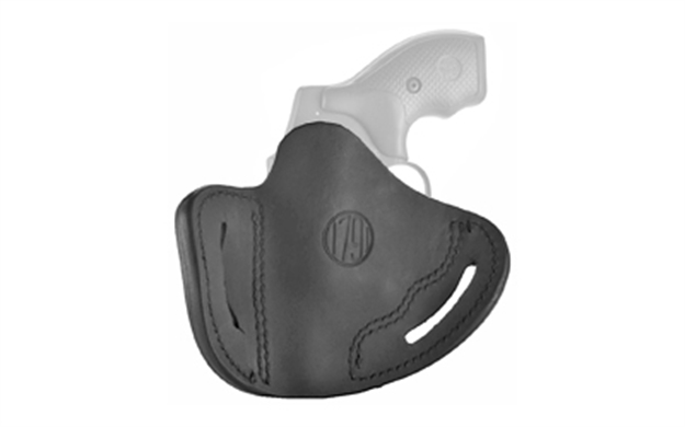 Picture of 1791 Gunleather Rvh1sblr Rvh1  Owb Size 01 Stealth Black Leather Belt Slide Fits S&W J Frame/Ruger Lcr/S&W 38 Belt UP TO 1.75" Wide Right Hand RVH-1SBL-R