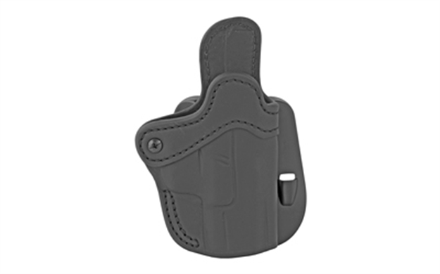 Picture of  1791 Gunleather Orpdh21sblr Bh2.1 Optic Ready Owb Size 2.1 Stealth Black Leather Paddle Compatible W/Glock 17/S&W M&P Shield/Springfield XD Right Hand
