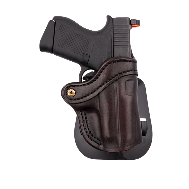 Picture of 1791 Gunleather Pdhcsbrr Pdh  Signature Brown Leather Owb Glock 42, Sig P365 Right Hand