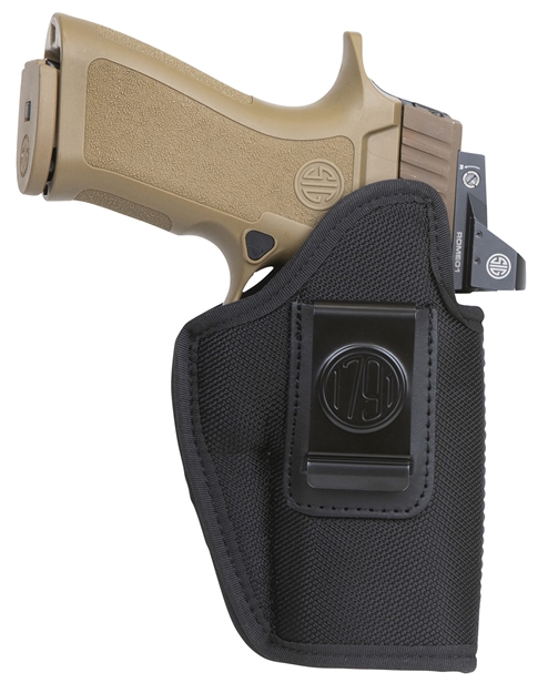 Picture of  1791 Gunleather Pniwb5blkl Premium Nylon  Iwb Size 05 Black Ballistic Nylon Clip-On Left Hand 810102210869