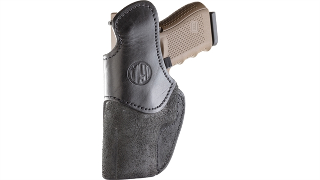 Picture of 1791 Gunleather Rch3blkr Rch  Iwb Size 03 Black Leather Belt Clip Compatible W/Ruger Lc9/1911/Glock 43/43X Right Hand RCH-3-BLK-R