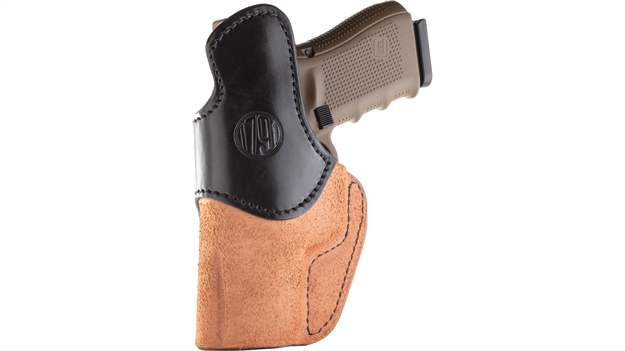 Picture of 1791 Gunleather Rch3blbr Rch  Iwb Size 03 Black/Brown Leather Belt Clip Compatible W/Ruger Lc9/1911/Glock 43/43X Right Hand RCH-3-BLB-R